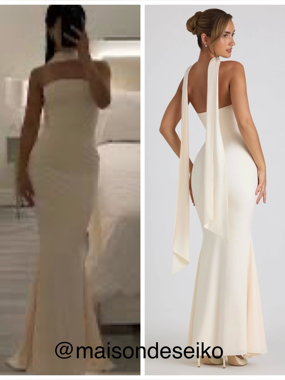 NWT Oh Polly Ivory Imogene Strapless Maxi Dress Mermaid Scarf Wedding Bridal 4